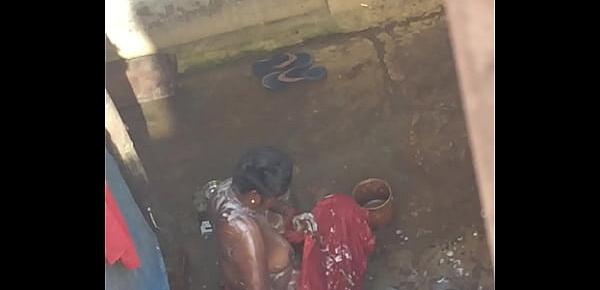  Desi village horny bhabhi boobs caught by hidden cam PART 2